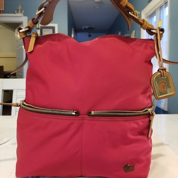 Dooney & Bourke Red Canvas/Leather Handbag - Picture 1 of 5